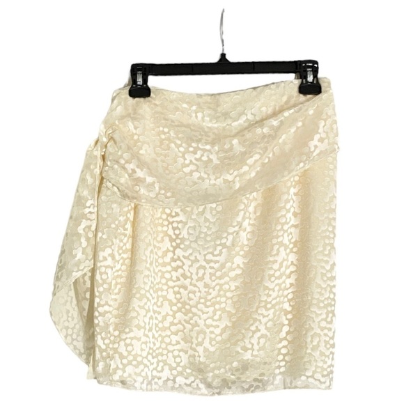 NEW IRO Paris Off White Wrap Mini Skirt Side Tie Size 8 - Picture 6 of 10